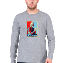 Load image into Gallery viewer, Johnny Sins Full Sleeves T-Shirt for Men-Grey Melange-Ektarfa.online
