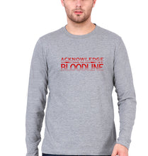 Load image into Gallery viewer, acknowledge the bloodline Full Sleeves T-Shirt for Men-Grey Melange-Ektarfa.online
