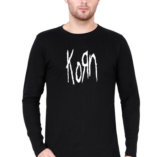 Korn Full Sleeves T-Shirt for Men-Black-Ektarfa.online