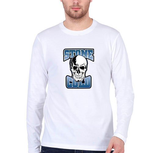 Stone Cold Steve Austin Full Sleeves T-Shirt for Men-White-Ektarfa.online
