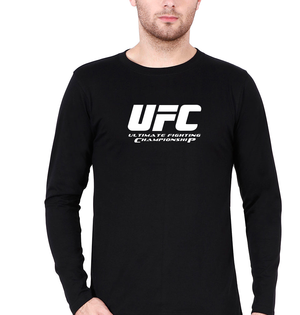 UFC Full Sleeves T-Shirt for Men-Black-Ektarfa.online