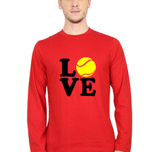Load image into Gallery viewer, Love Tennis Full Sleeves T-Shirt for Men-Red-Ektarfa.online
