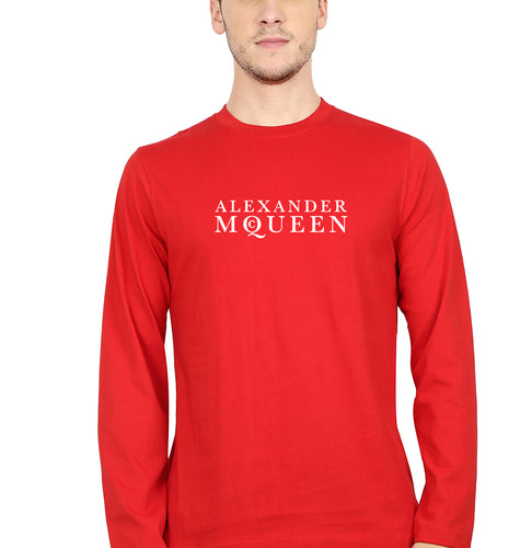 alexander mcqueen Full Sleeves T-Shirt for Men-red-Ektarfa.online
