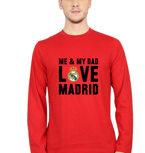 Love Real Madrid Full Sleeves T-Shirt for Men-Red-Ektarfa.online