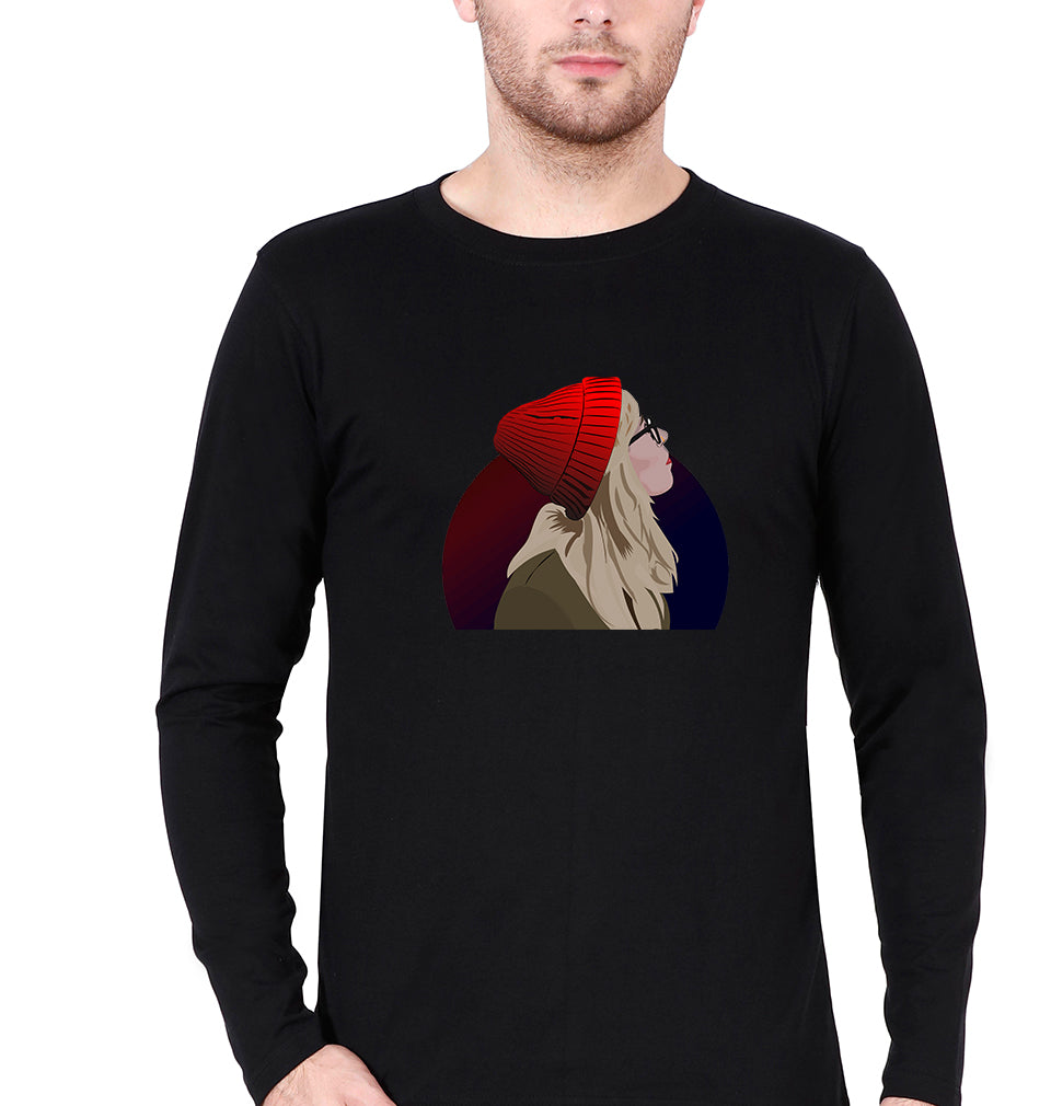 sabrina carpenter Full Sleeves T-Shirt for Men-Black-Ektarfa.online