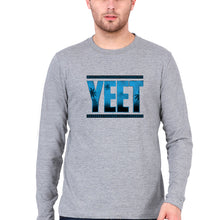 Load image into Gallery viewer, YEET Full Sleeves T-Shirt for Men-Grey Melange-Ektarfa.online
