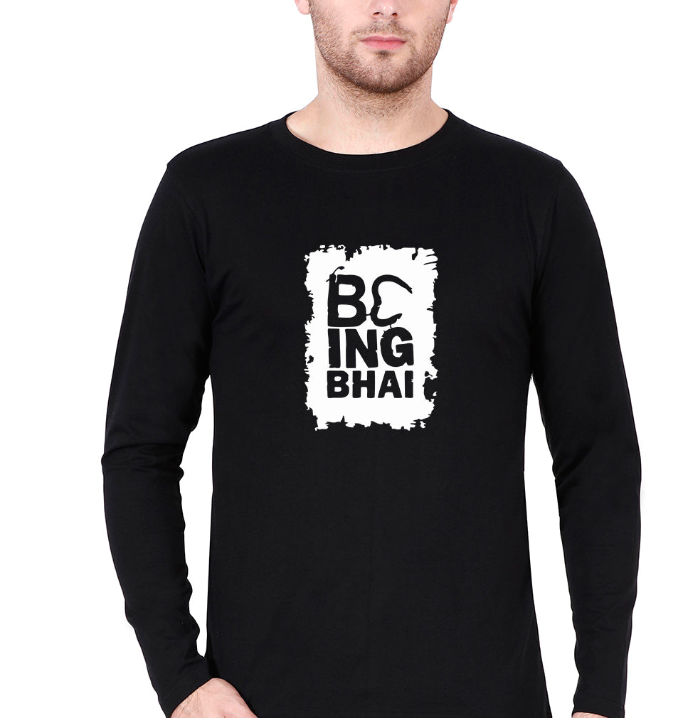 Being Bhai Full Sleeves T-Shirt for Men-Black-Ektarfa.online