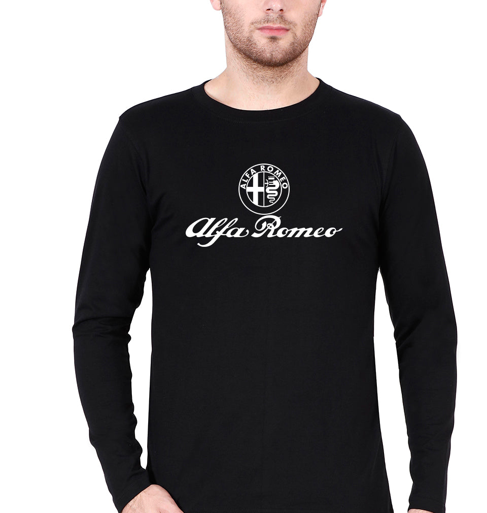 Alfa Romeo Full Sleeves T-Shirt for Men-Black-Ektarfa.online