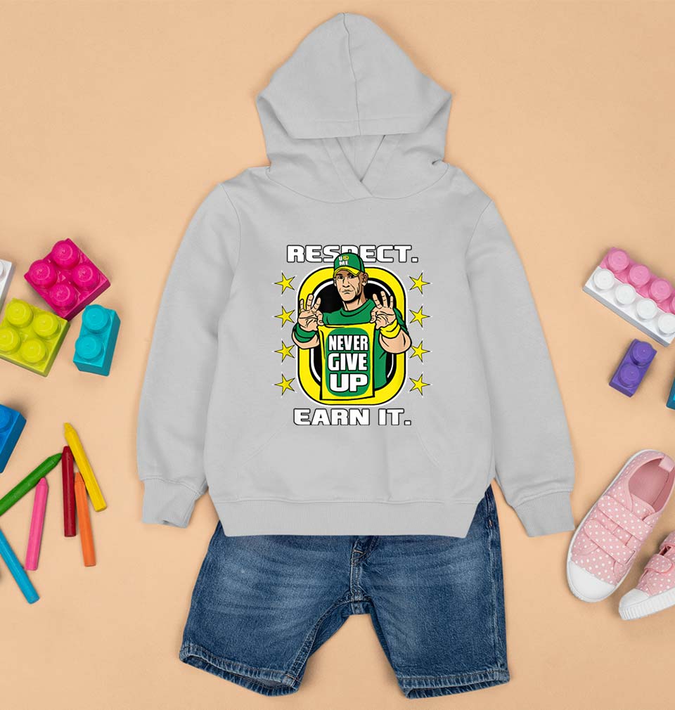 john cena never give up Kids Hoodie for Boy/Girl-Grey-Ektarfa.online