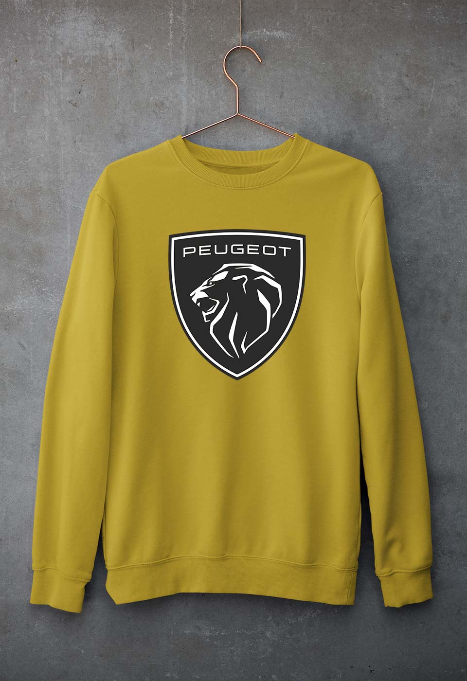 Peugeot Unisex Sweatshirt for Men/Women-Mustard Yellow-Ektarfa.online
