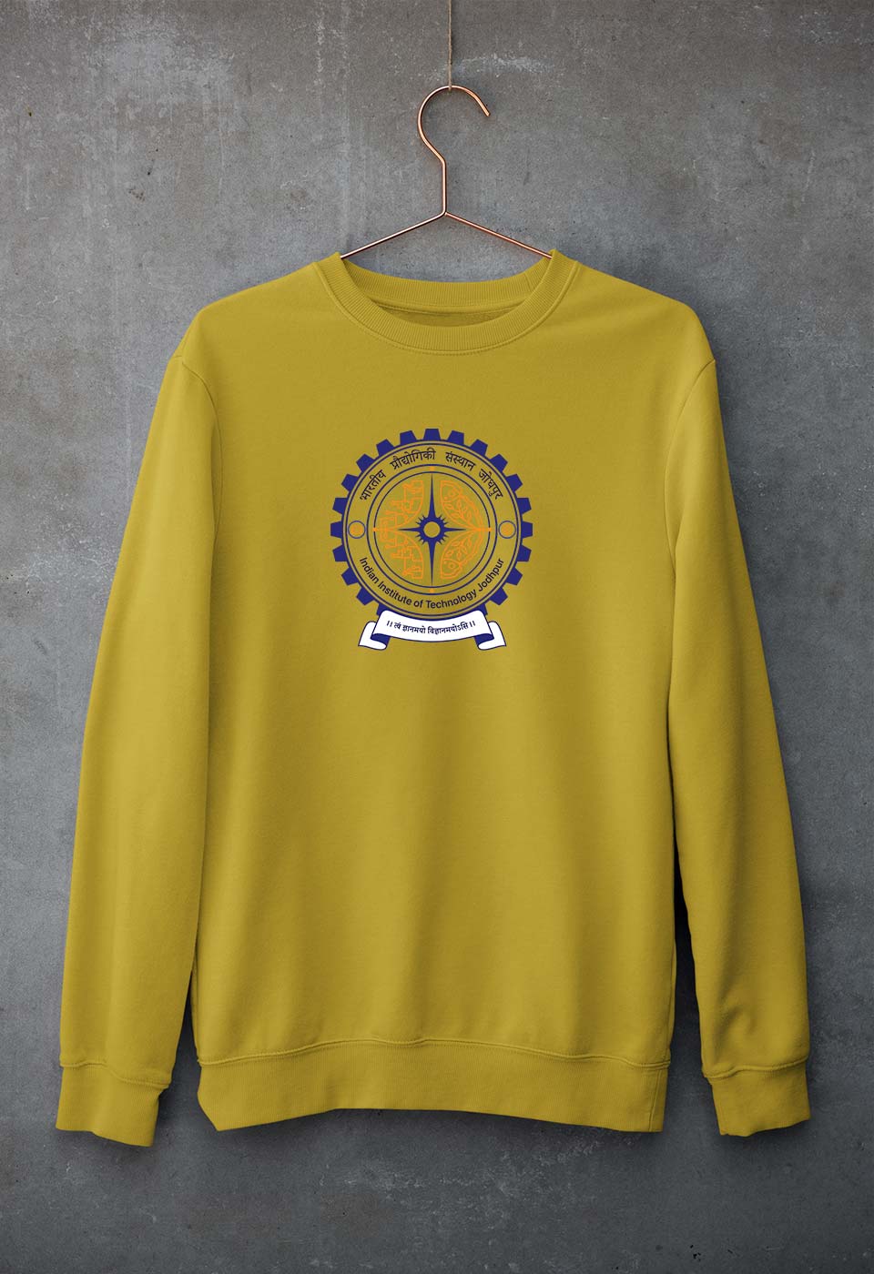 iit jodhpur Sweatshirt for Men/Women-Mustard Yellow-Ektarfa.online