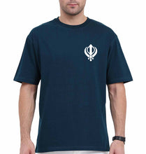 Load image into Gallery viewer, sikh Oversized T-Shirt for Men-Petrol Blue-Ektarfa.online
