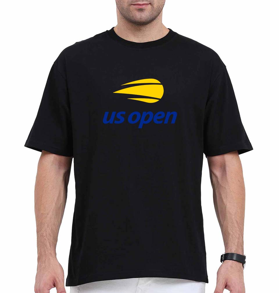 US Open Oversized T-Shirt for Men-Black-Ektarfa.online