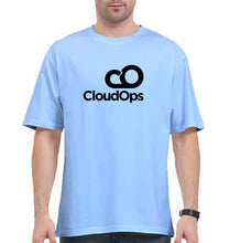 Load image into Gallery viewer, CloudOps Oversized T-Shirt for Men-Baby Blue-Ektarfa.online
