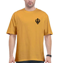 Load image into Gallery viewer, sikh Oversized T-Shirt for Men-Golden Yellow-Ektarfa.online
