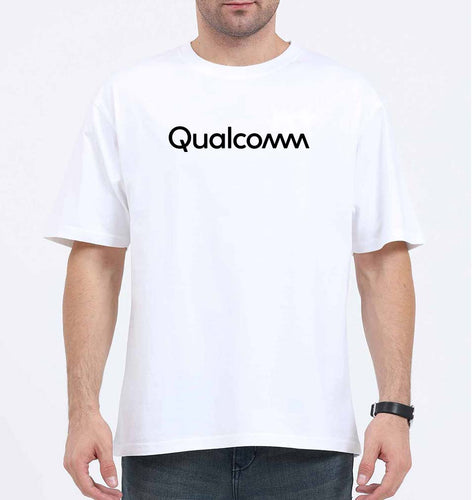 qualcomm Oversized T-Shirt for Men-White-Ektarfa.online