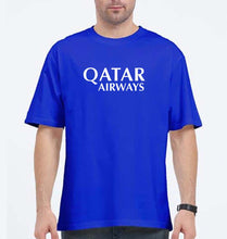 Load image into Gallery viewer, Qatar Airways Oversized T-Shirt for Men-Royal Blue-Ektarfa.online
