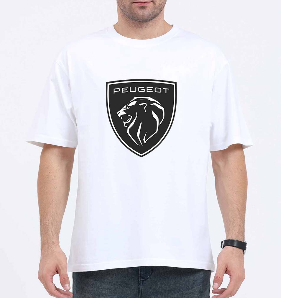 Peugeot Oversized T-Shirt for Men-White-Ektarfa.online