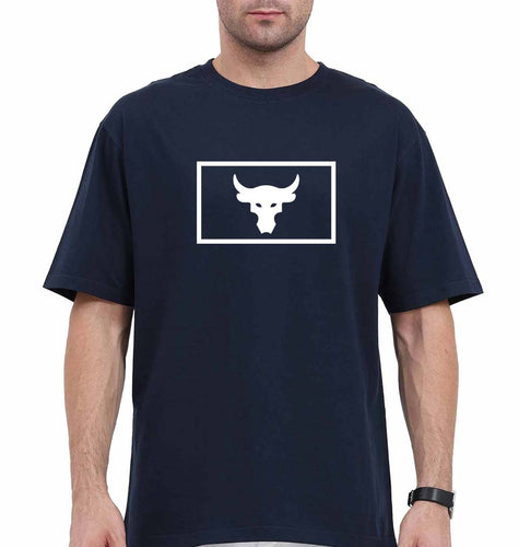 Bull Oversized T-Shirt for Men-Navy Blue-Ektarfa.online