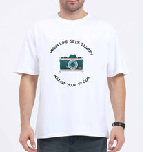 Load image into Gallery viewer, Life Photography Oversized T-Shirt for Men-White-Ektarfa.online
