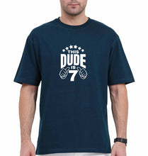 Load image into Gallery viewer, 7th Happy Birthday Oversized T-Shirt for Men-Petrol Blue-Ektarfa.online
