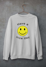 Load image into Gallery viewer, Nice Day Emoji Unisex Sweatshirt for Men/Women-Grey Melange-Ektarfa.online
