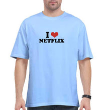 Load image into Gallery viewer, I LOVE NETFLIX Oversized T-Shirt for Men
