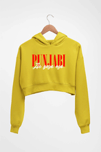 Load image into Gallery viewer, punjabi aa gaye oye Crop HOODIE FOR WOMEN
