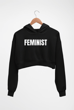 Load image into Gallery viewer, feminist Crop HOODIE FOR WOMEN-Black-Ektarfa.online
