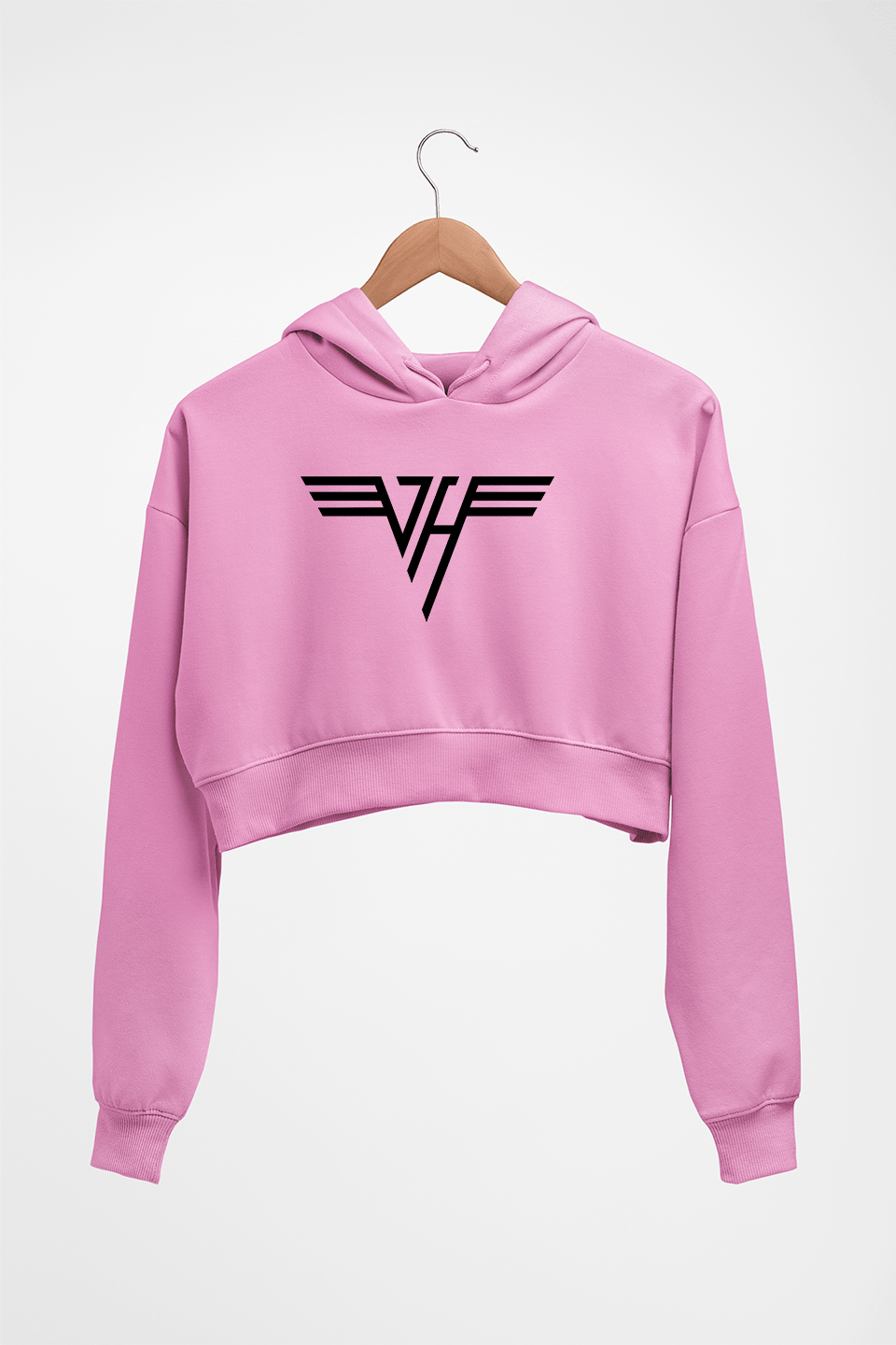 van halen Crop HOODIE FOR WOMEN-Light Baby Pink-Ektarfa.online