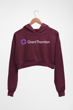 Load image into Gallery viewer, grant thornton Crop HOODIE FOR WOMEN-Maroon-Ektarfa.online
