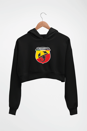 Abarth Crop HOODIE FOR WOMEN-Black-Ektarfa.online