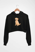 Load image into Gallery viewer, golden retreiver Crop HOODIE FOR WOMEN-Black-Ektarfa.online
