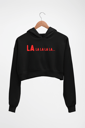 La La La La Crop HOODIE FOR WOMEN-Black-Ektarfa.online