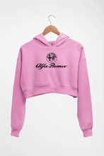 Load image into Gallery viewer, Alfa Romeo Crop HOODIE FOR WOMEN-Light Baby Pink-Ektarfa.online
