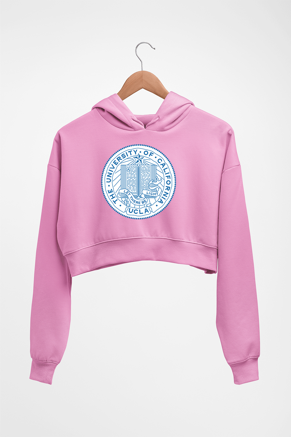 ucla Crop HOODIE FOR WOMEN-Light Baby Pink-Ektarfa.online
