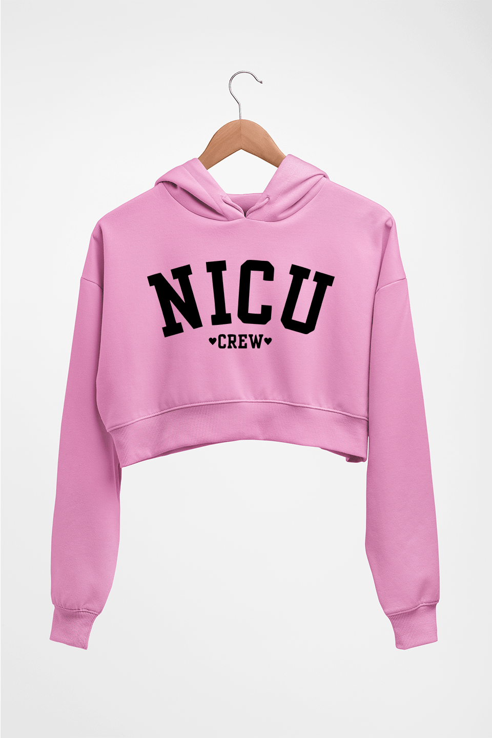 NICU crew Crop HOODIE FOR WOMEN