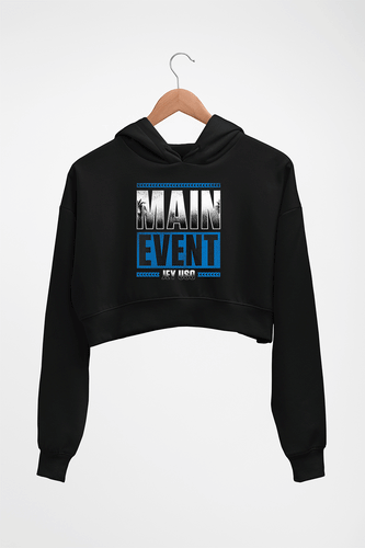 jey uso Crop HOODIE FOR WOMEN-Black-Ektarfa.online