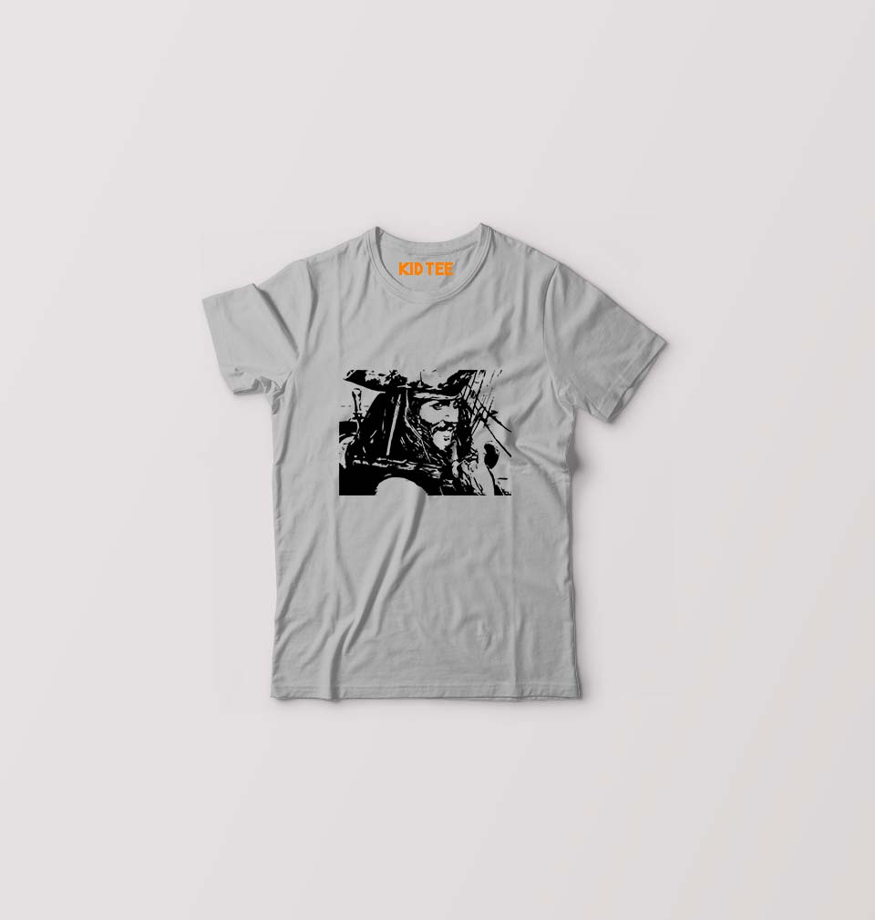 jack sparrow Kids T-Shirt for Boy/Girl-Grey-Ektarfa.online