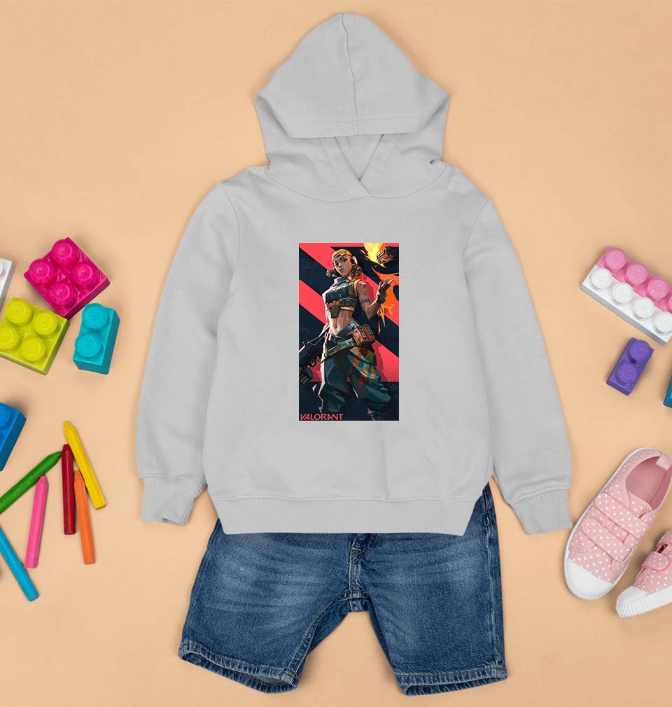 valorant Kids Hoodie for Boy/Girl-Grey-Ektarfa.online