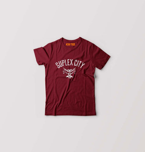 WWE Brock Lesnar Suplex City T-Shirt for Boy/Girl-Maroon-Ektarfa.online