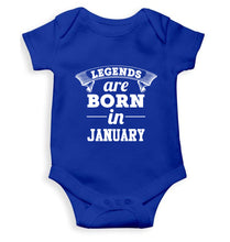 Load image into Gallery viewer, Legends are Born in January Kids Romper For Baby Boy/Girl-0-5 Months(18 Inches)-Royal Blue-Ektarfa.online
