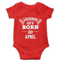 Load image into Gallery viewer, Legends are Born in April Kids Romper For Baby Boy/Girl-0-5 Months(18 Inches)-RED-Ektarfa.online
