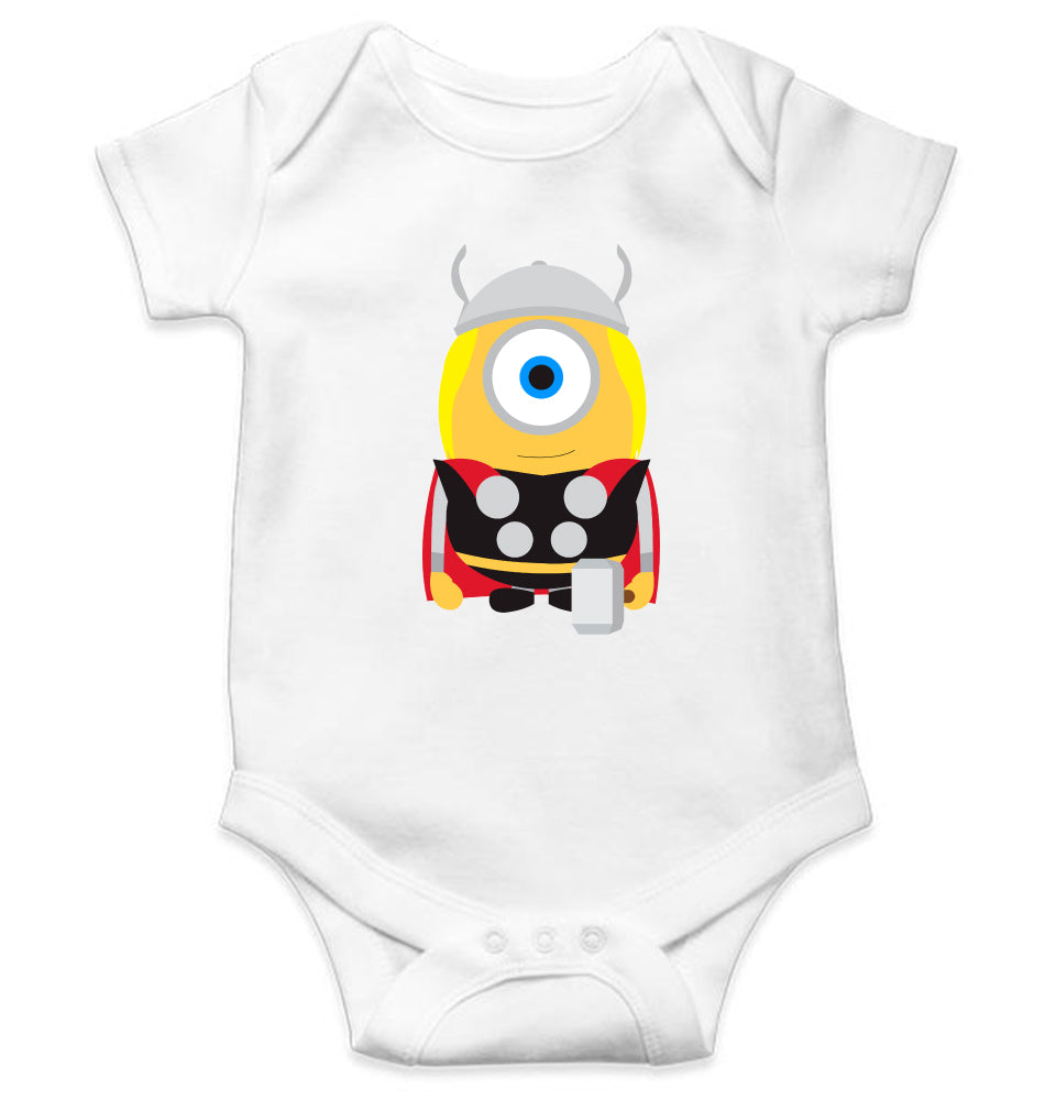 Minion Thor Wolf Kids Romper For Baby Boy/Girl-0-5 Months(18 Inches)-White-Ektarfa.online