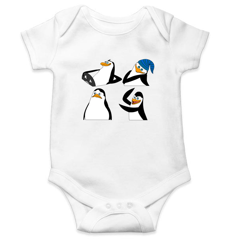 Penguin Kids Romper For Baby Boy/Girl-0-5 Months(18 Inches)-White-Ektarfa.online