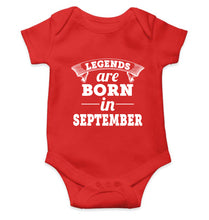 Load image into Gallery viewer, Legends are born in september Kids Romper For Baby Boy/Girl-0-5 Months(18 Inches)-RED-Ektarfa.online
