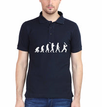 Load image into Gallery viewer, CRICKET Evolution Polo T-Shirt for Men-S(38 Inches)-Navy Blue-Ektarfa.co.in
