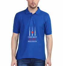 Load image into Gallery viewer, Cricket Is My Religion Polo T-Shirt for Men-S(38 Inches)-Royal Blue-Ektarfa.co.in
