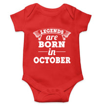 Load image into Gallery viewer, Legends are Born in October Kids Romper For Baby Boy/Girl-0-5 Months(18 Inches)-RED-Ektarfa.online
