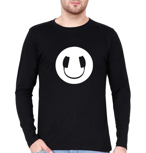 Headphone Eye Full Sleeves T-Shirt for Men-Black-Ektarfa.online